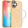TPU+PC чехол Metal Buttons with MagSafe Colorful для Apple iPhone 16 (6.1") Золотой / Gold