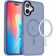 TPU+PC чехол Metal Buttons with MagSafe Colorful для Apple iPhone 16 Plus (6.7") Голубой / Sierra Blue