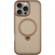 TPU+PC чехол Metal Buttons with MagSafe Colorful HQ Ring для Apple iPhone 16 Pro (6.3") Rose Gold