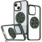 TPU+PC чехол Metal Ring with MagSafe для Apple iPhone 15 (6.1 дюйма) Зеленый
