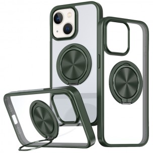 TPU+PC чехол Metal Ring with MagSafe для Apple iPhone 15 (6.1