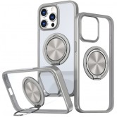 TPU+PC чохол Metal Ring with MagSafe для Apple iPhone 15 Pro (6.1") Сірий TPU+PC чохол Metal Ring with MagSafe для Apple iPhone 15 Pro (6.1") Сірий