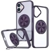 TPU+PC чехол Metal Ring with MagSafe для Apple iPhone 16 (6.1"), Темно-фиолетовый