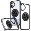 TPU+PC чехол Metal Ring with MagSafe для Apple iPhone 16 (6.1"), Черный