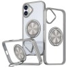 TPU+PC чохол Metal Ring with MagSafe для Apple iPhone 16 (6.1") Сірий