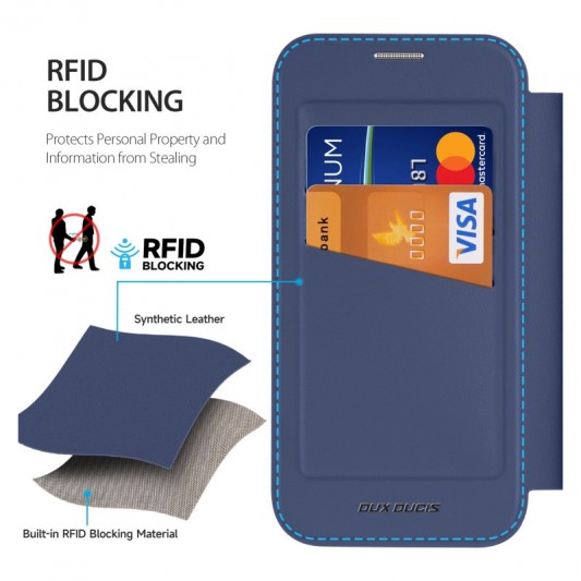 Чехол-книжка Dux Ducis Skin X Pro with MagSafe для Apple iPhone 16 (6.1") Blue - изображение 2