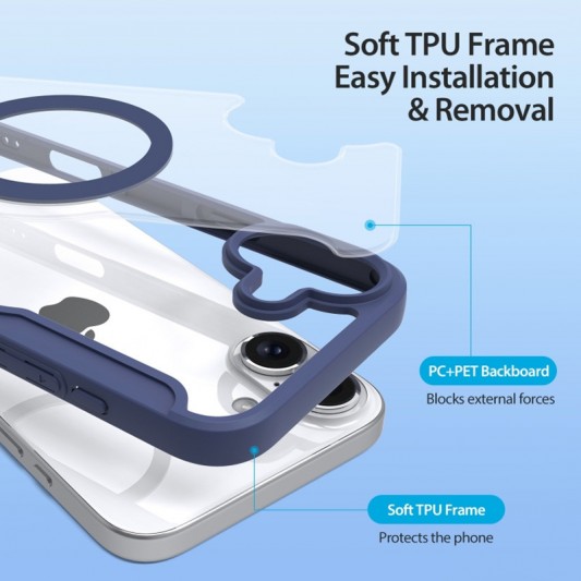 Чехол-книжка Dux Ducis Skin X Pro with MagSafe для Apple iPhone 16 (6.1") Blue - изображение 3