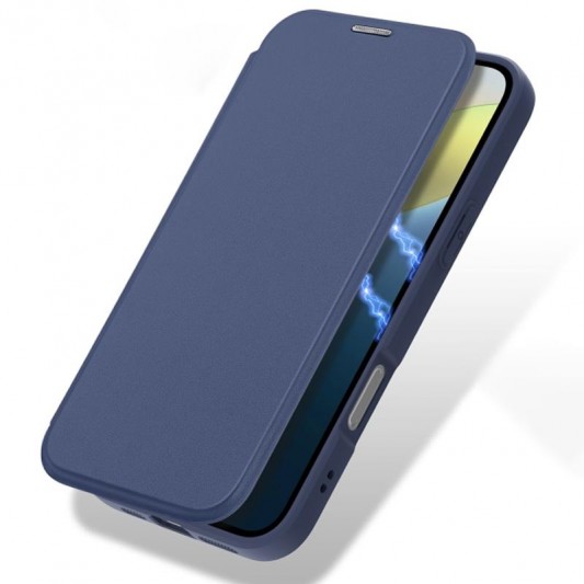 Чехол-книжка Dux Ducis Skin X Pro with MagSafe для Apple iPhone 16 (6.1") Blue - изображение 1