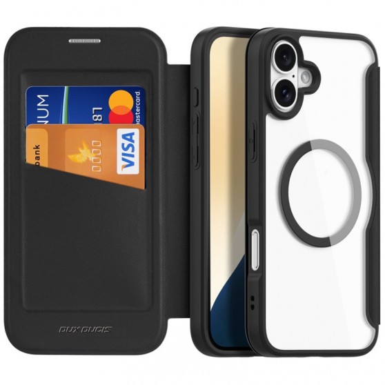 Чехол-книжка Dux Ducis Skin X Pro with MagSafe для Apple iPhone 16 (6.1") Black