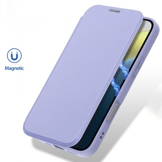Чехол-книжка Dux Ducis Skin X Pro with MagSafe для Apple iPhone 16 (6.1") Purple - изображение 1