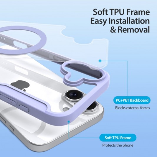 Чехол-книжка Dux Ducis Skin X Pro with MagSafe для Apple iPhone 16 (6.1") Purple - изображение 3
