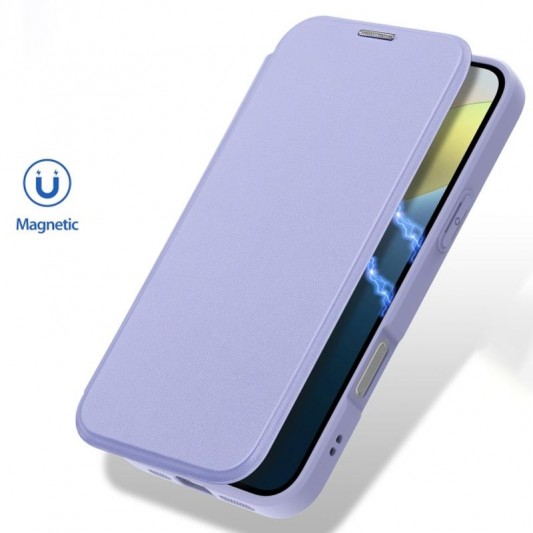 Чехол-книжка Dux Ducis Skin X Pro with MagSafe для Apple iPhone 16 (6.1") Purple - изображение 1