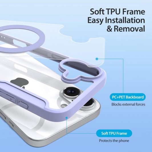 Чехол-книжка Dux Ducis Skin X Pro with MagSafe для Apple iPhone 16 (6.1") Purple - изображение 3