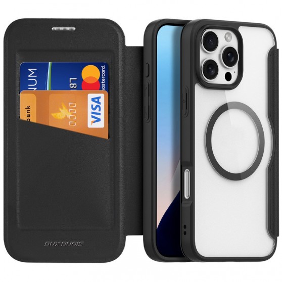 Чехол-книжка Dux Ducis Skin X Pro with MagSafe для Apple iPhone 16 Pro (6.3") Black