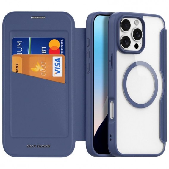 Чехол-книжка Dux Ducis Skin X Pro with MagSafe для Apple iPhone 16 Pro (6.3"), Blue