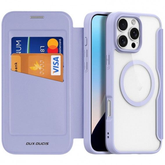 Чехол-книжка Dux Ducis Skin X Pro with MagSafe для Apple iPhone 16 Pro Max (6.9"), Purple