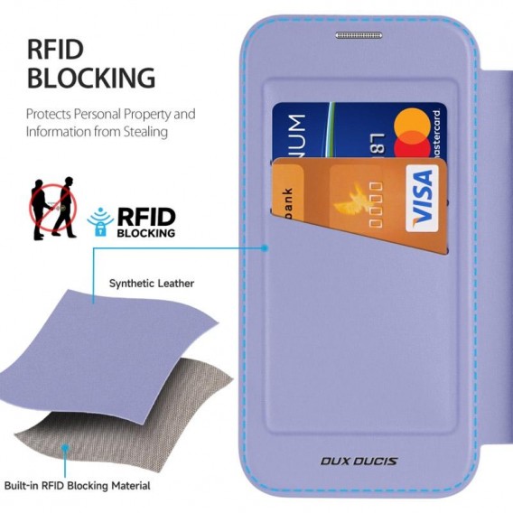 Чехол-книжка Dux Ducis Skin X Pro with MagSafe для Apple iPhone 16 Pro Max (6.9"), Purple