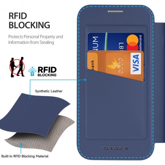 Чехол-книжка Dux Ducis Skin X Pro with MagSafe для Apple iPhone 16 Pro Max (6.9") Blue - изображение 2