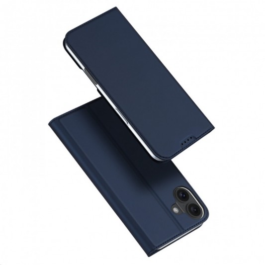 Чехол-книжка Dux Ducis с карманом для визиток для Apple iPhone 16 (6.1") Синий