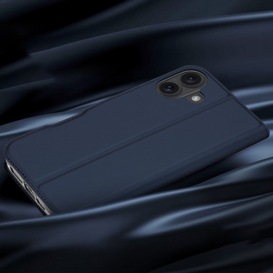 Чехол-книжка Dux Ducis с карманом для визиток для Apple iPhone 16 (6.1") Синий - изображение 3