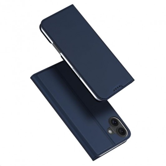 Чехол-книжка Dux Ducis с карманом для визиток для Apple iPhone 16 (6.1") Синий