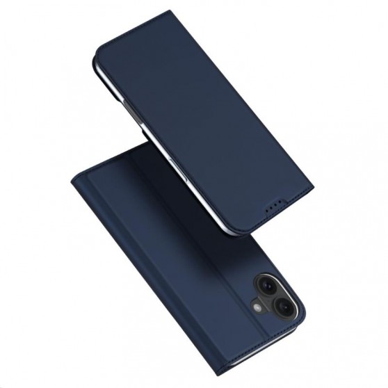 Чехол-книжка Dux Ducis с карманом для визиток для Apple iPhone 16 (6.1") Синий