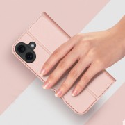Чехол-книжка Dux Ducis с карманом для визиток для Apple iPhone 16 (6.1"), Rose Gold