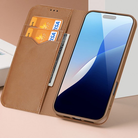 Чохол-книжка Dux Ducis Hivo для Apple iPhone 16 (6.1"), Brown