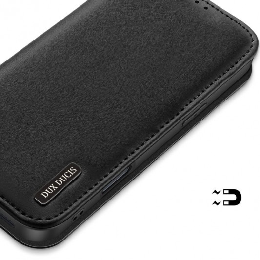 Чехол-книжка Dux Ducis Hivo для Apple iPhone 16 (6.1") Black - изображение 4