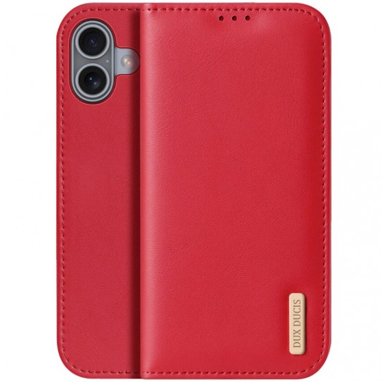Чехол-книжка Dux Ducis Hivo для Apple iPhone 16 (6.1") Red