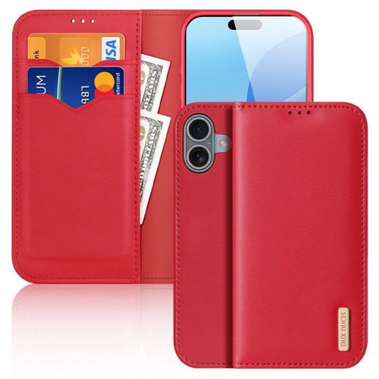 Чехол-книжка Dux Ducis Hivo для Apple iPhone 16 (6.1") Red - изображение 1