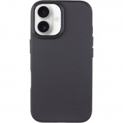 Чехол TPU+PC Carbon with MagSafe для Apple iPhone 16 (6.1") Black