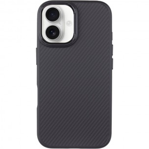Чехол TPU+PC Carbon with MagSafe для Apple iPhone 16 (6.1") Black