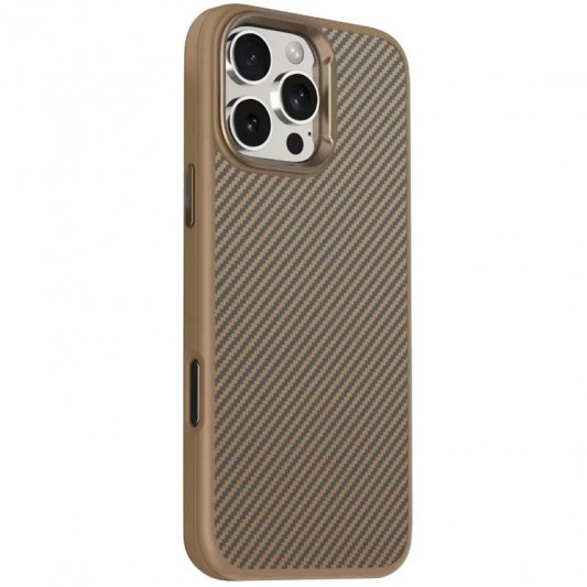 Чохол TPU+PC Carbon with MagSafe для Apple iPhone 16 Pro (6.3") Golden Rose - зображення 1 