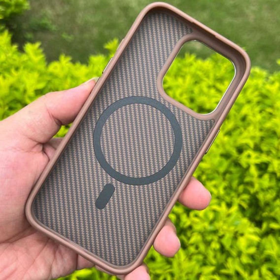 Чохол TPU+PC Carbon with MagSafe для Apple iPhone 16 Pro Max (6.9"), Golden Rose