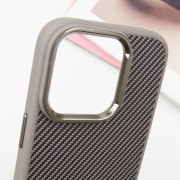 Чехол TPU+PC Carbon with MagSafe для Apple iPhone 16 Pro Max (6.9"), Grey