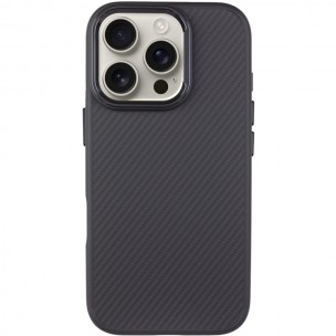 Чехол TPU+PC Carbon with MagSafe для Apple iPhone 16 Pro Max (6.9"), Black