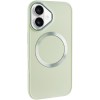 TPU чохол Bonbon Metal Style with MagSafe для Apple iPhone 16 (6.1"), Білий / White
