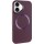 TPU чехол Bonbon Metal Style with MagSafe для Apple iPhone 16 (6.1") Бордовый / Plum