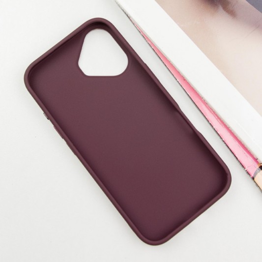 TPU чехол Bonbon Metal Style with MagSafe для Apple iPhone 16 (6.1") Бордовый / Plum - изображение 1