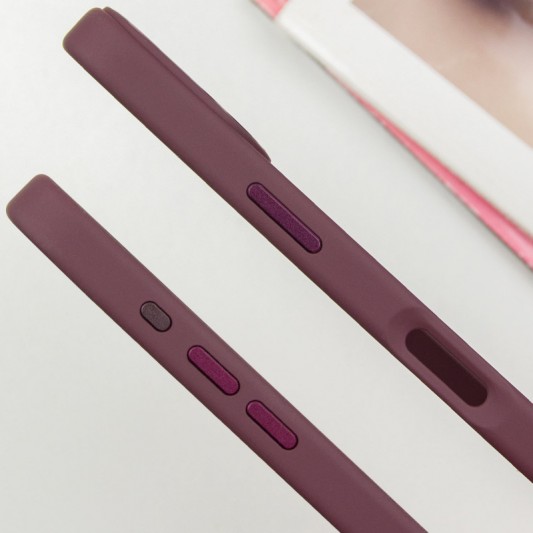 TPU чехол Bonbon Metal Style with MagSafe для Apple iPhone 16 (6.1") Бордовый / Plum - изображение 3