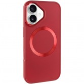 TPU чехол Bonbon Metal Style with MagSafe для Apple iPhone 16 (6.1 дюйма) Красный / Red