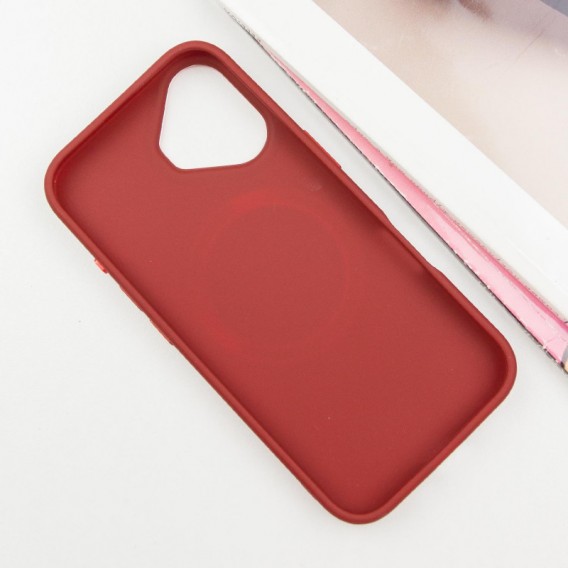 TPU чохол Bonbon Metal Style with MagSafe для Apple iPhone 16 (6.1"), Червоний / Red