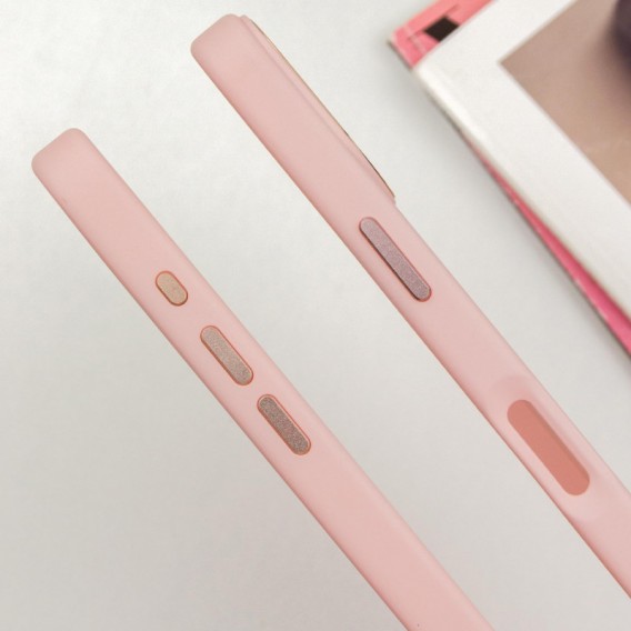 TPU чохол Bonbon Metal Style with MagSafe для Apple iPhone 16 (6.1"), Рожевий / Light Pink