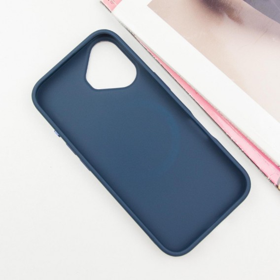 TPU чохол Bonbon Metal Style with MagSafe для Apple iPhone 16 (6.1"), Синій / Cosmos Blue