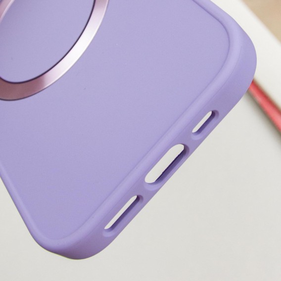 TPU чехол Bonbon Metal Style with MagSafe для Apple iPhone 16 (6.1"), Сиреневый / Dasheen