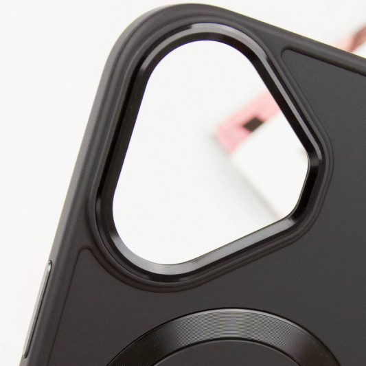 TPU чехол Bonbon Metal Style with MagSafe для Apple iPhone 16 (6.1") Черный / Black - изображение 2