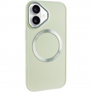 TPU чехол Bonbon Metal Style with MagSafe для Apple iPhone 16 Plus (6.7"), Белый / White