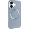 TPU чохол Bonbon Metal Style with MagSafe для Apple iPhone 16 Plus (6.7"), Синій / Mist Blue