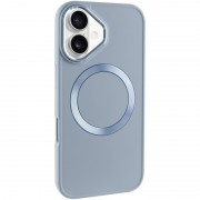 TPU чехол Bonbon Metal Style with MagSafe для Apple iPhone 16 Plus (6.7"), Голубой / Mist Blue